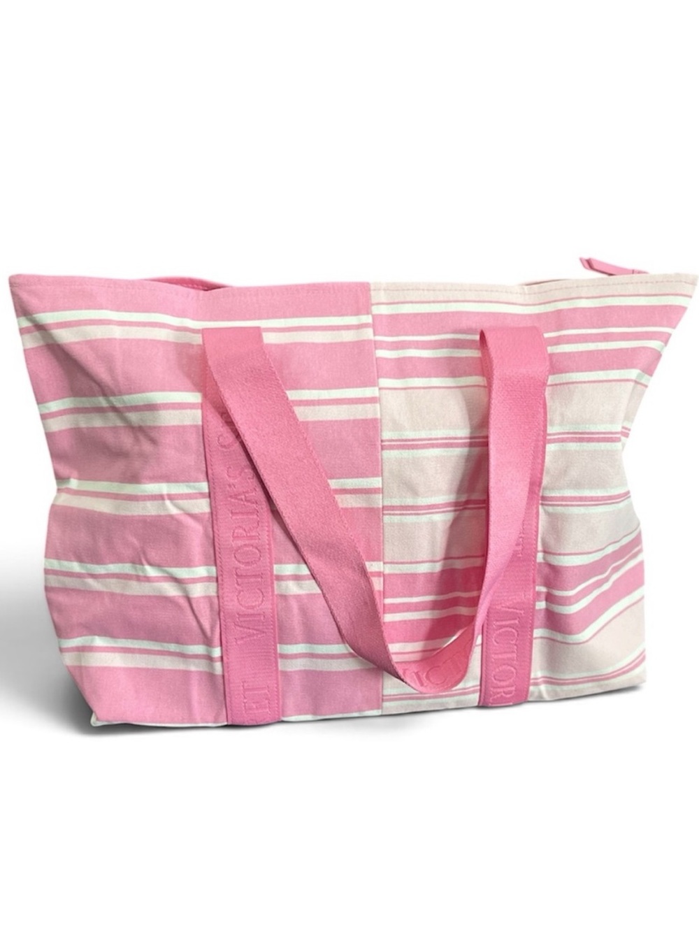 Victoria's Secret Pink & Cream Striped Tote Bag - Picture 3 of 9
